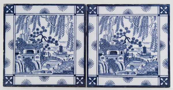 Tiles pair of c1880